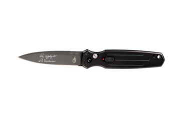 Image of Gerber Mini Covert Auto Automatic Folding Knife / Fine Edge, Black/Black Blade, 30-001394