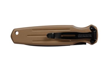Image of Gerber Mini Covert Auto Automatic Folding Knife / Fine Edge, Coyote Brown/Black Blade, 30-001396