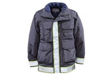 Image of Gerber Outerwear Medix 3-in-1 Parka Silver Trim with Lime Edging, Navy, SR 70M1 SR