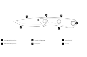 Image of Gerber Principle Fixed Blade Knife, Black Handle