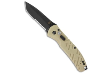 Image of Gerber Gerber Propel Downrange AO Knife Desert Tan Assisted 3.5" Black Serr*DISC*, Black, 420, adult, BHQ-188342