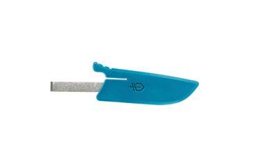Image of Gerber Spine Fixed Blade Knife, 8.5 in Overall, 3.75 in Drop Point 7Cr17MoV Blade, Cyan Rubberized Handle, Box, 30-001498