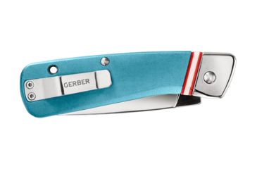 Image of Gerber Straightlace Assisted Opening Folding Knife, 2.9in, 7CR Steel, Sheepsfoot Blade, Blue, 30-001699