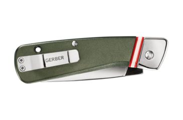 Image of Gerber Straightlace Assisted Opening Folding Knife, 2.9in, 7CR Steel, Sheepsfoot Blade, Green, 30-001698