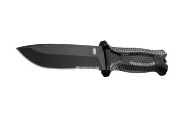 Image of Gerber StrongArm Fixed Blade Knife, Black, Serrated, Black 31-002933