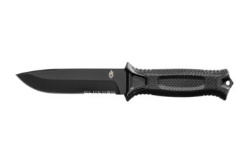 Image of Gerber StrongArm Fixed Blade Knife, Black, Serrated, Black 31-002933