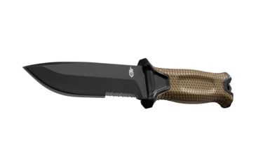 Image of Gerber StrongArm Fixed Blade Knife, Coyote, Serrated, Coyote 30-001059, EDEMO1