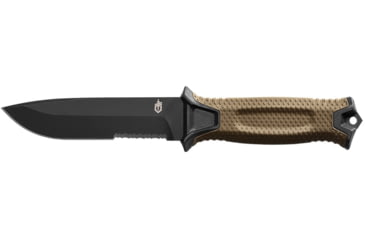 Image of Gerber StrongArm Fixed Blade Knife, Coyote, Serrated, Coyote 31-002932