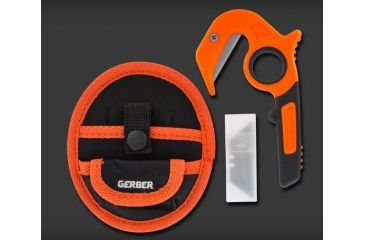 Image of Gerber Vital Zip Knife, Black/Orange Handle GE31-002745