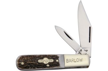 Image of German Bull Barlow Deer Stag Folding Knife,Stainless Steel,Clip and Pen,Deer Stag Handle GB114