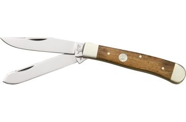 Image of German Bull Trapper Olive Wood Folding Knife,Stainless Clip and Spey Blade, Olive Wood Handle GB254OL