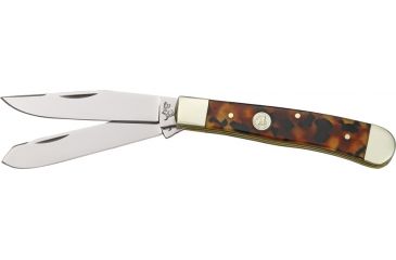 Image of German Bull Trapper Tortoise Folding Knife,Stainless Clip and Spey Blade, Tortoise Shell Handle GB254T