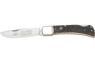 Image of German Eye Lockback Folding Knife,Steel Blade, Deer Stag Handle GE99DSL