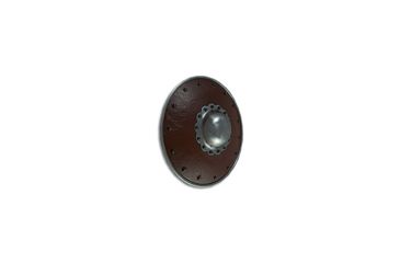 Image of Get Dressed For Battle Leather Covered Buckler - Scalloped Boss, 14G - 15in, AB0127