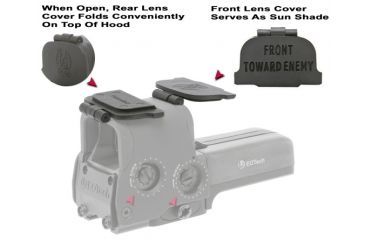 Image of GG&amp;G Hood &amp; Lens Cover Combo for EOTech 558 Front Towards Enemy Engraving, Black, GGG-1425FTE