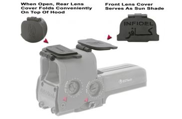 Image of GG&amp;G Hood &amp; Lens Cover Combo for EOTech 558 Infidel Engraving, Black, GGG-1425INF