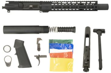 Image of Ghost Firearms Upper Receiver, Pistol Lower Parts Kit, .300 Blackout, 10.5in, Pistol , 4150 Light HBAR Barrel, 1-8 Twist, 11in M-LOK Free Float Hand Guard, Flash Can, Black, GF105GFR11FCAN300-KIT