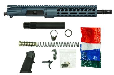 Image of Ghost Firearms Upper Receiver, Pistol Lower Parts Kit, 5.56mm/.223, 10.5in, Carbine , Moly Barrel, 1-7 Twist, 9in M-LOK Free Float Hand Guard, A2 Flash Hider, Blue Titanium, GF105E9GFR556BT-KIT