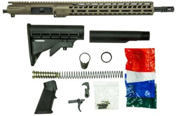 Image of Ghost Firearms Upper Receiver, Rifle Lower Parts Kit, .300 Blackout, 16in, Pistol , 4150  Moly Steel Barrel, 1-8 Twist, 14in M-LOK Free Float Hand Guard, A2 Flash Hider, FDE, GF16E14GFR300FDE-KIT