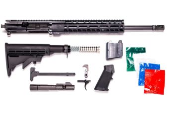Image of Ghost Firearms Complete Upper Receiver, Rifle Lower Parts Kit, 9mm, 16 inch, Carbine Length, 4150 Chrome Moly Steel Barrel, 1-10 Twist, 11 inch M-LOK Rail, A2 Flash Hider, Black, GF16V11GFR9MM-KIT