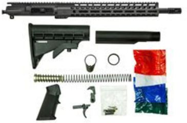 Image of Ghost Firearms Upper Receiver, Rifle Lower Parts Kit, 9mm 9x19 Para, 16in, Carbine , Light HBAR Barrel, 1-10 Twist, 14in M-LOK Freefloat Handguard, A2 Muzzle Device, Gray, GF16E14GFR9MMTG-KIT