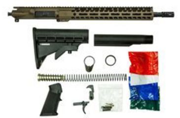 Image of Ghost Firearms Upper Receiver, Rifle Lower Parts Kit, 9mm 9x19 Para, 16in, Carbine , Light HBAR Barrel, 1-10 Twist, 14in M-LOK Freefloat Handguard, A2 Muzzle Device, Burnt Bronze, GF16E14GFR9MMBB-KIT