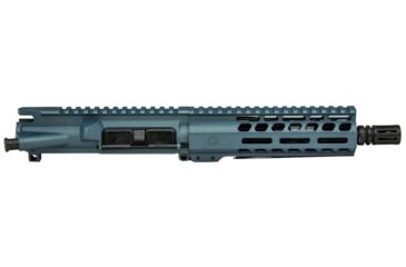 Image of Ghost Firearms Elite Complete Upper Receiver, 5.56x45 NATO, 7.5 inch, Pistol Length, 4150 M4 Barrel, 1-7 Twist, 7 inch M-LOK Free Float Hand Guard, A2 Flash Hider, Blue Titanium, GF75E7GFR556BT