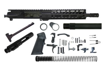 Image of Ghost Firearms Vital Upper Receiver, Pistol Lower Parts Kit, 5.56mm, 10.5in, Carbine , 4150 M4 Barrel, 1-7 Twist, 9in M-LOK Free Float Hand Guard, A2 Birdcage Flash Hider, Black, GF105E9GFR556BLK-KIT