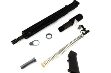Image of Ghost Firearms Vital Upper Receiver, Pistol Lower Parts Kit, 5.56mm, 10.5in, Carbine , 4150 M4 Barrel, 1-7 Twist, 9in M-LOK Free Float Hand Guard, A2 Birdcage Flash Hider, Black, GF105E9GFR556BLK-KIT