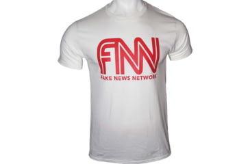 Image of Gi Men's T-shirt Trump Fake News Network Small White!