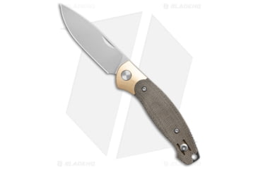 Image of GiantMouse Vox/Anso ACE Farley V2 Folding Knife, 2.75in, ELMAX, Drop Point Blade, Micarta, Green Handle, Green/Gray, 6.40 inch, BHQ-212357