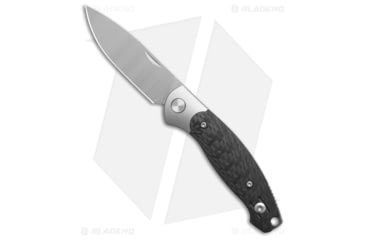 Image of GiantMouse Vox/Anso ACE Farley V2 Folding Knife, 2.75in, ELMAX, Drop Point Blade, Carbon Fiber, Black Handle, Black/Gray, 6.40 inch, BHQ-212358