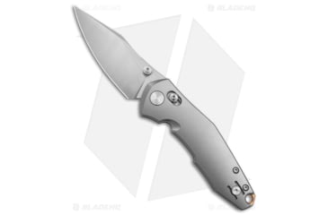 Image of GiantMouse Vox/Anso ACE Nazca Folding Knife, 3.15in, Bohler M390 Stainless Steel, Clip Point Blade, Titanium, Gray Handle, Gray/Gray, 7.48 inch, BHQ-136425