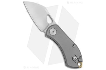 Image of GiantMouse Vox/Anso ACE Nibbler Folding Knife, 1.875in, CPM 20CV, Wharncliffe Blade, Titanium, Gray Handle, Gray/Gray, 4.70 inch, BHQ-152965