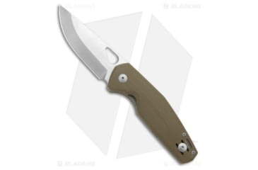 Image of GiantMouse Vox/Anso ACE Nimbus V3 Folding Knife, 3.00in, CPM S90V Stainless Steel, Drop Point Blade, G-10, Green Handle, Green/Gray, 7.25 inch, BHQ-209510
