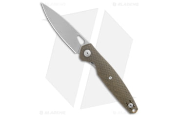 Image of GiantMouse Vox/Anso ACE REO Folding Knife, 3.31in, CPM MagnaCut, Drop Point Blade, Micarta, Green Handle, Green/Gray, 8.00 inch, BHQ-180281