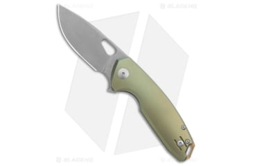 Image of GiantMouse Vox/Anso ACE Tribeca Folding Knife, 2.90in, CPM MagnaCut, Drop Point Blade, Titanium, Green Handle, Green/Gray, 7.15 inch, BHQ-195872
