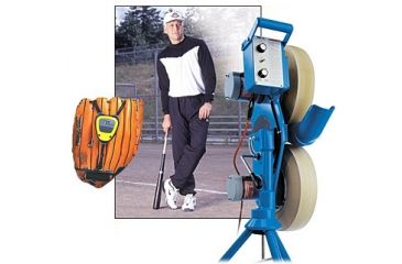 Image of 2-PC Perfect Pitch Baseball Fan Gift Package - JUGS 101 Baseball Pitching Machine M1010, Laser Sports Sensors Baseball Glove Radar SALE