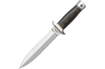 Image of Gil Hibben Double Edge Boot Knife, 6 mirror finish double edge 5Cr15MoV stainless bl, Black pakkawood handle, GH5078