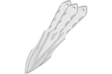 Image of Gil Hibben Hibben 3 Piece Throwing Set Fixed Blade Knife, 11in Overall, 6in Satin 3Cr13 SS Blade, One-Piece Construction, Set Of Three Throwing Knives, Black Nylon Sheath, GH5071