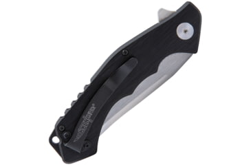 Image of Gil Hibben Whirlwind Red Folding Knife, 4.63in Closed, 3.25in Satin 7Cr17MoV Stainless Blade, Black Aluminum Handle, GH5115