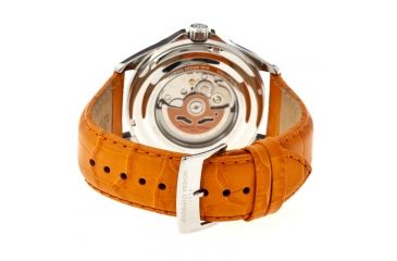 Image of Giorgio Fedon 1919 Fedonmatic VI Mens Watch, Black Dial, Orange Leather Band GIOGFBH001