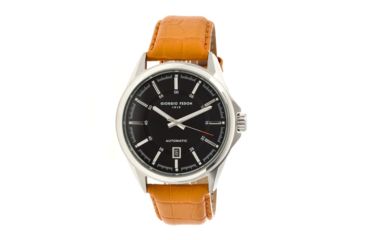 Image of Giorgio Fedon 1919 Fedonmatic VI Mens Watch, Black Dial, Orange Leather Band GIOGFBH001