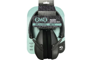 Image of Girls With Guns Assure Low-Profile Earmuffs, 23 dB NRR, ANSI S3.19 &amp; CE EN352-1 Hearing Protection Rated, Gray/Teal/Black, One Size, 2319