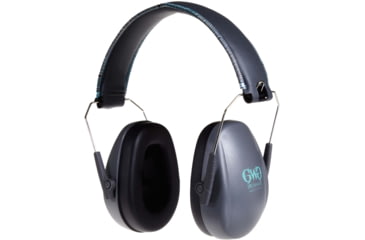 Image of Girls With Guns Assure Low-Profile Earmuffs, 23 dB NRR, ANSI S3.19 &amp; CE EN352-1 Hearing Protection Rated, Gray/Teal/Black, One Size, 2319