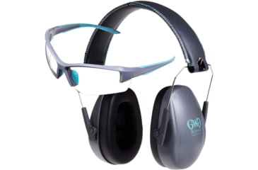 Image of Girls With Guns Assure Protective Safety Glasses &amp; Earmuffs Combo Set, Gray/Teal/Black, One Size, 2388