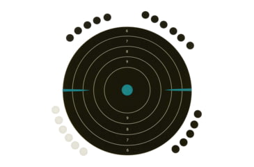 Image of Girls With Guns Gwg Splash Self-Adhesive Paper Bullseye Target, Teal/Black, 12X12, 15279