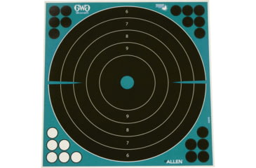 Image of Girls With Guns Gwg Splash Self-Adhesive Paper Bullseye Target, Teal/Black, 12X12, 15279