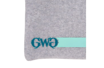 Image of Girls With Guns Knit Fabric Handgun Storage Pouch w/Writable ID Label, Lockable Keyring, Zipper Closure, 7x9in, Fleece Lining, Full Size Interior, Gray/Blue Accents, 9074