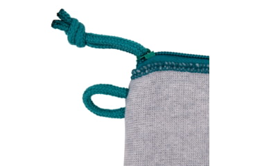 Image of Girls With Guns Knit Fabric Handgun Storage Pouch w/Writable ID Label, Lockable Keyring, Zipper Closure, 7x9in, Fleece Lining, Full Size Interior, Gray/Blue Accents, 9074